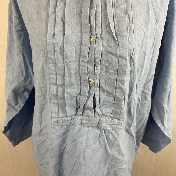 Victoria's Secret Vintage Night Shirt S Blue Chambray Boyfriend Shirt - Picture 4 of 12